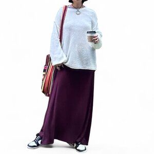 Vintage Free People Plum Maxi Skirt, Size XS